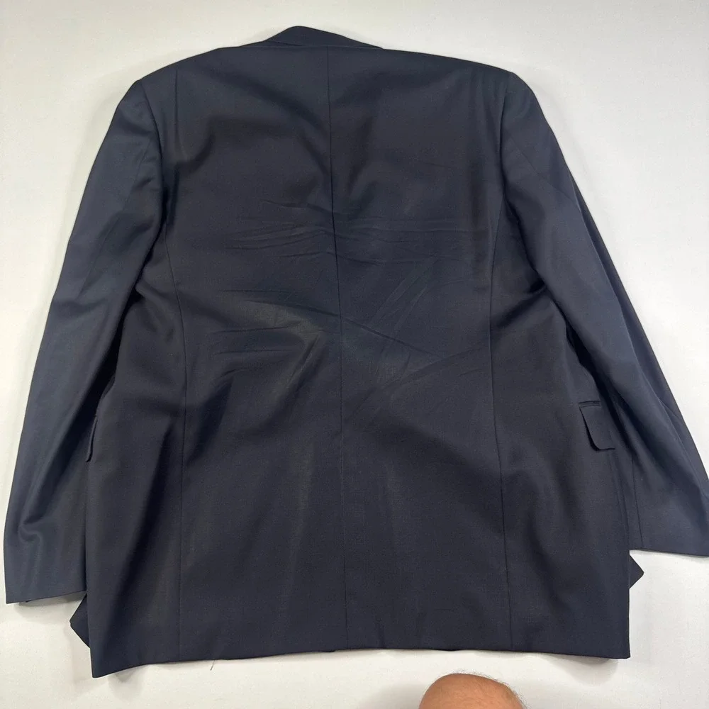 Canali Proposta Blazer Mens 50R (US44) Black Double Breasted Loro Piana 120 Wool